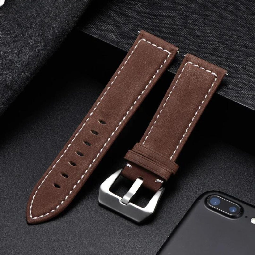 Genuine Leather Watchband Bracelet Black Blue Brown Vintage Matte Watch Strap For Women Men 18mm 20mm 22mm 24mm Wrist Band